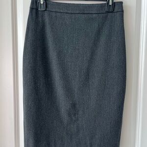 Express Grey Pencil Skirt with Back Bow Detail – Size 2